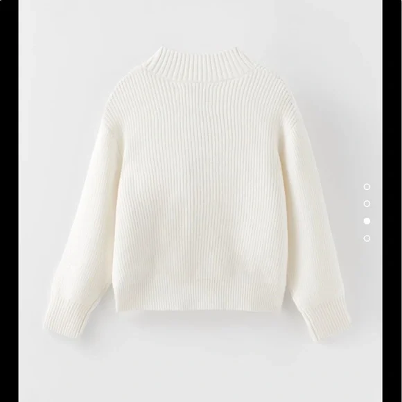 Zara Boys Cream Knit Sweater - Picture 4 of 8